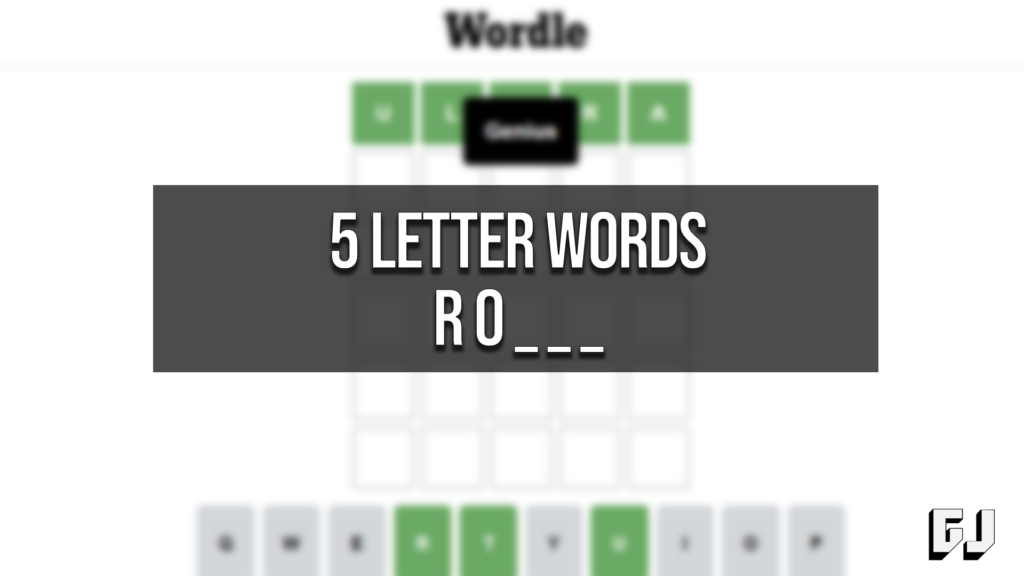 5 Letter Word Start With Ro