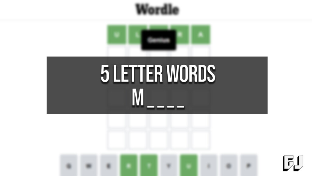 5 Letter Word That Starts With M