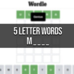 5 Letter Word That Starts With M