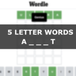 5 Letter Words Starting With A And Ending With T