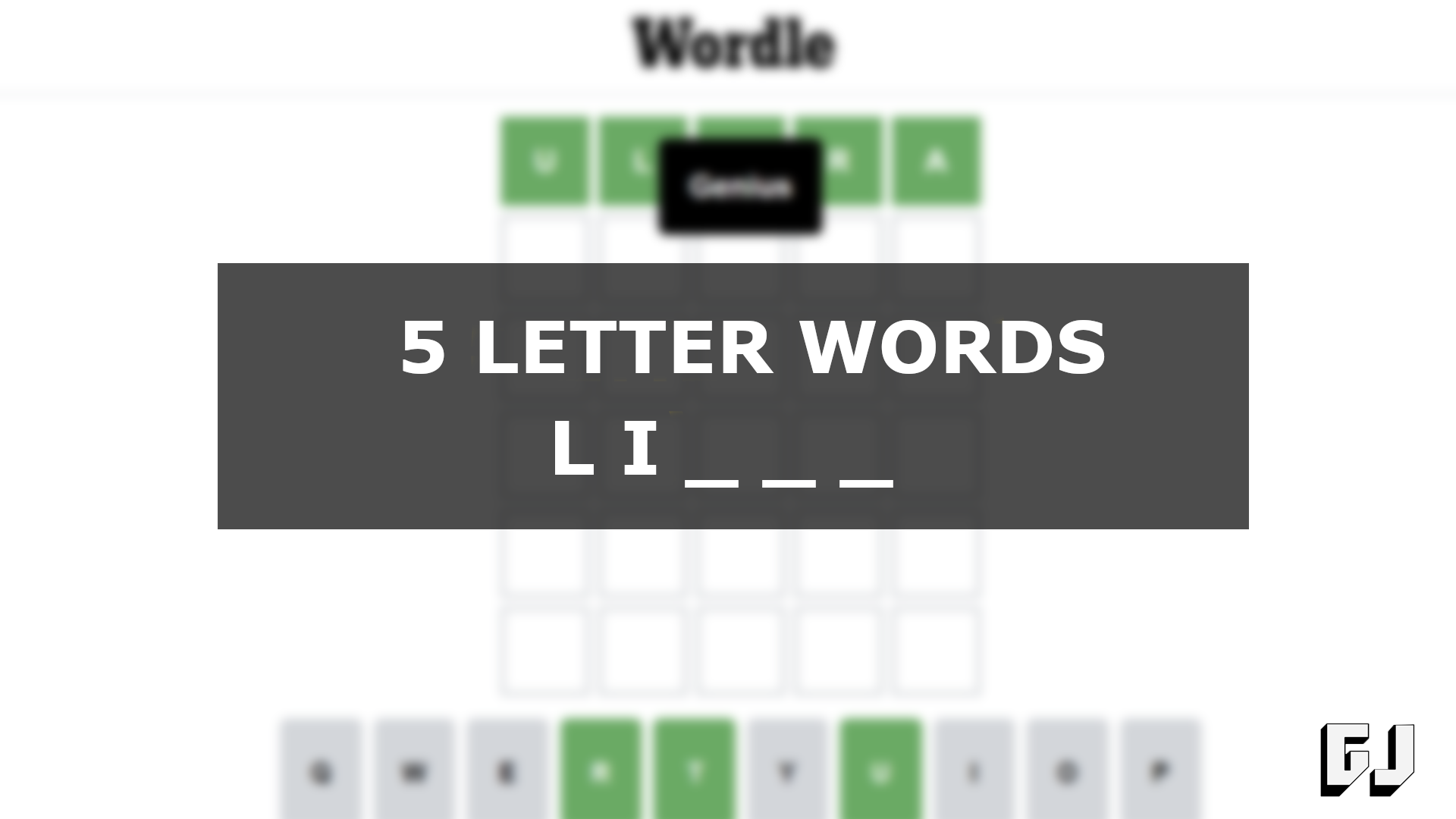 5 Letter Words Starting With Li