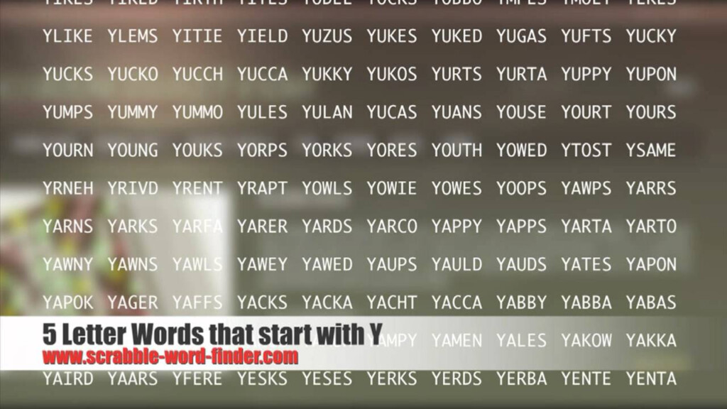 5 Letter Words Starting With S And Ending With Y