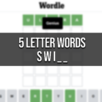 5 Letter Words That Start With Swi